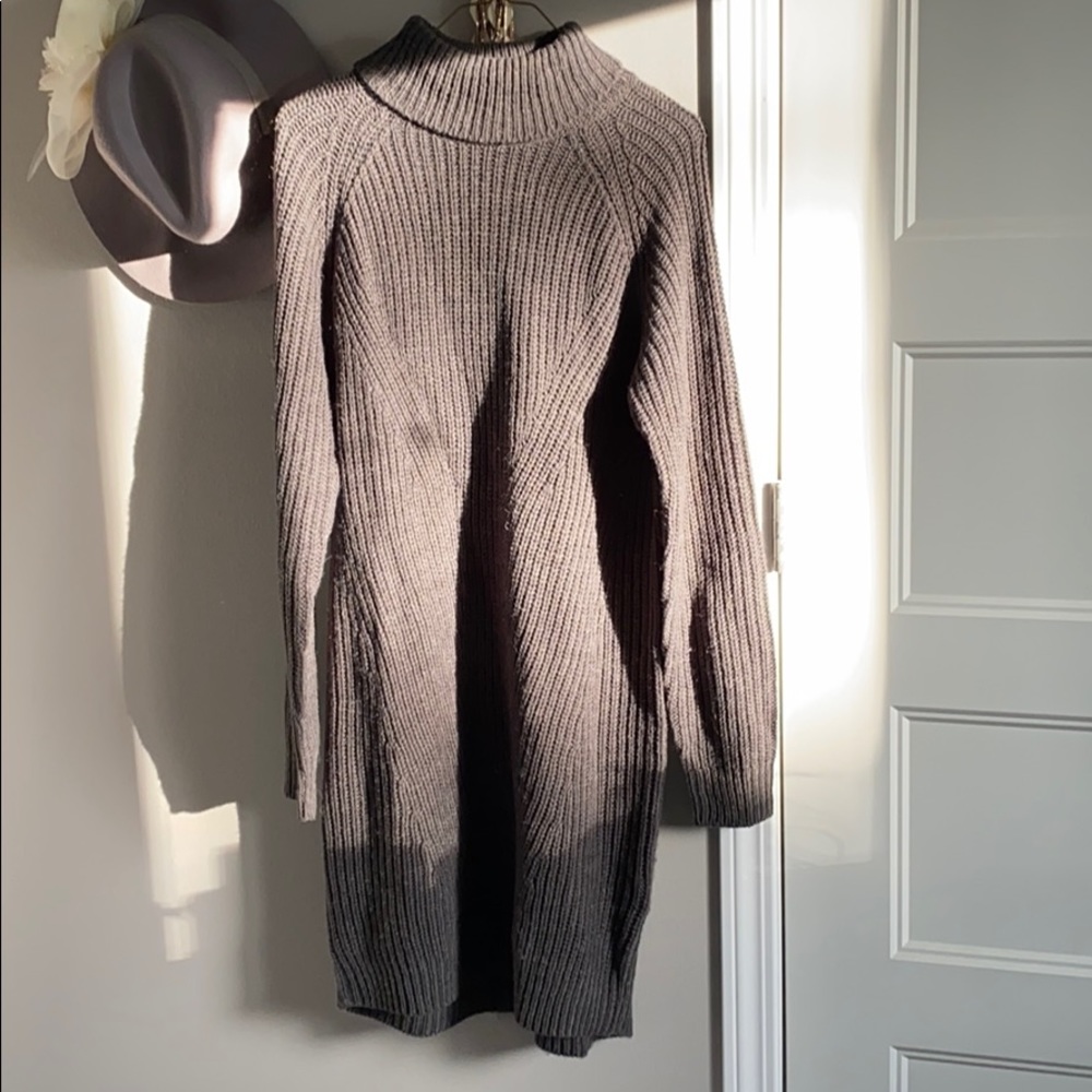 Grey sweater dress